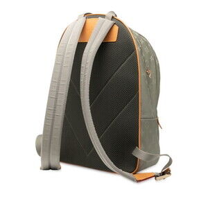 Louis Vuitton Backpack Monogram gray brown leather Titanium canvas